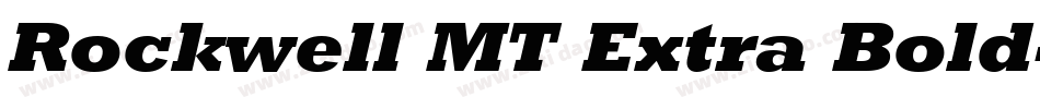Rockwell MT Extra Bold字体转换